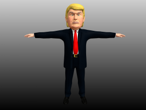 donald trump caricature 3D 模型