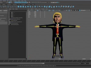donald trump caricature 3D 模型