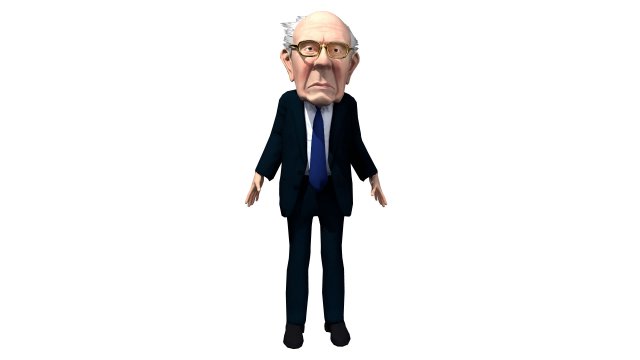 bernie sanders caricature 3D 모델 .c4d .max .obj .3ds .fbx .stl .blend 