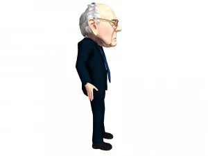 bernie sanders caricature 3D Model