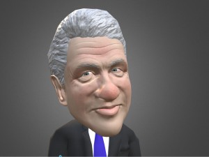 bill clinton caricature Modello 3D