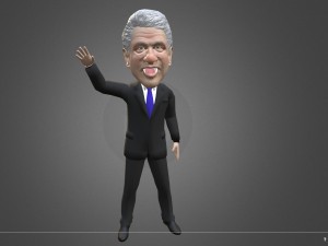 bill clinton caricature Modello 3D