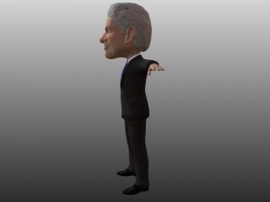 bill clinton caricature Modello 3D