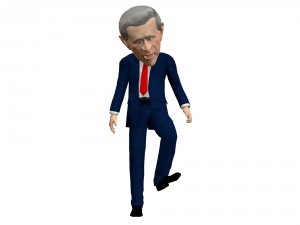 george bush caricature Modelo 3D