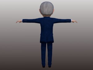 george bush caricature Modelo 3D