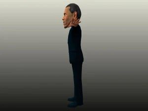barack obama caricature 3D Model