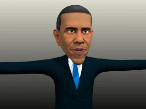 barack obama caricature 3D Model