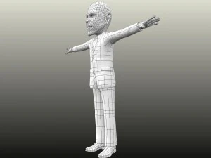 barack obama caricature 3D Model
