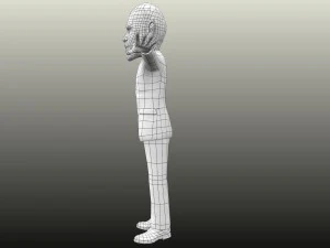 barack obama caricature 3D Model