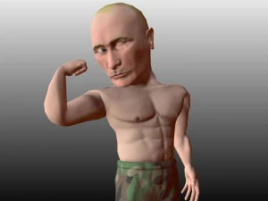 karikatuur van Vladimir Poetin 3D Model