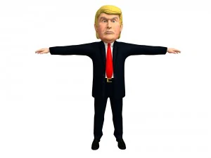 political caricatures pack 3D Model