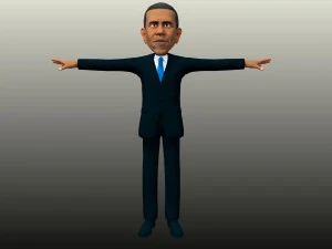 political caricatures pack 3D Model