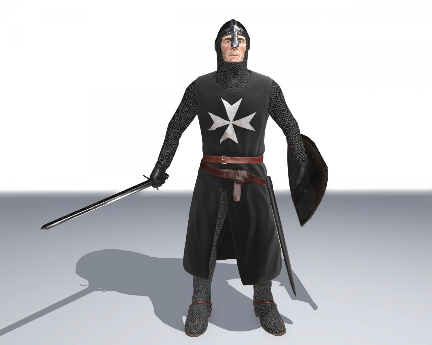knight hospitaller 3D Model .c4d .max .obj .3ds .fbx .stl .blend 