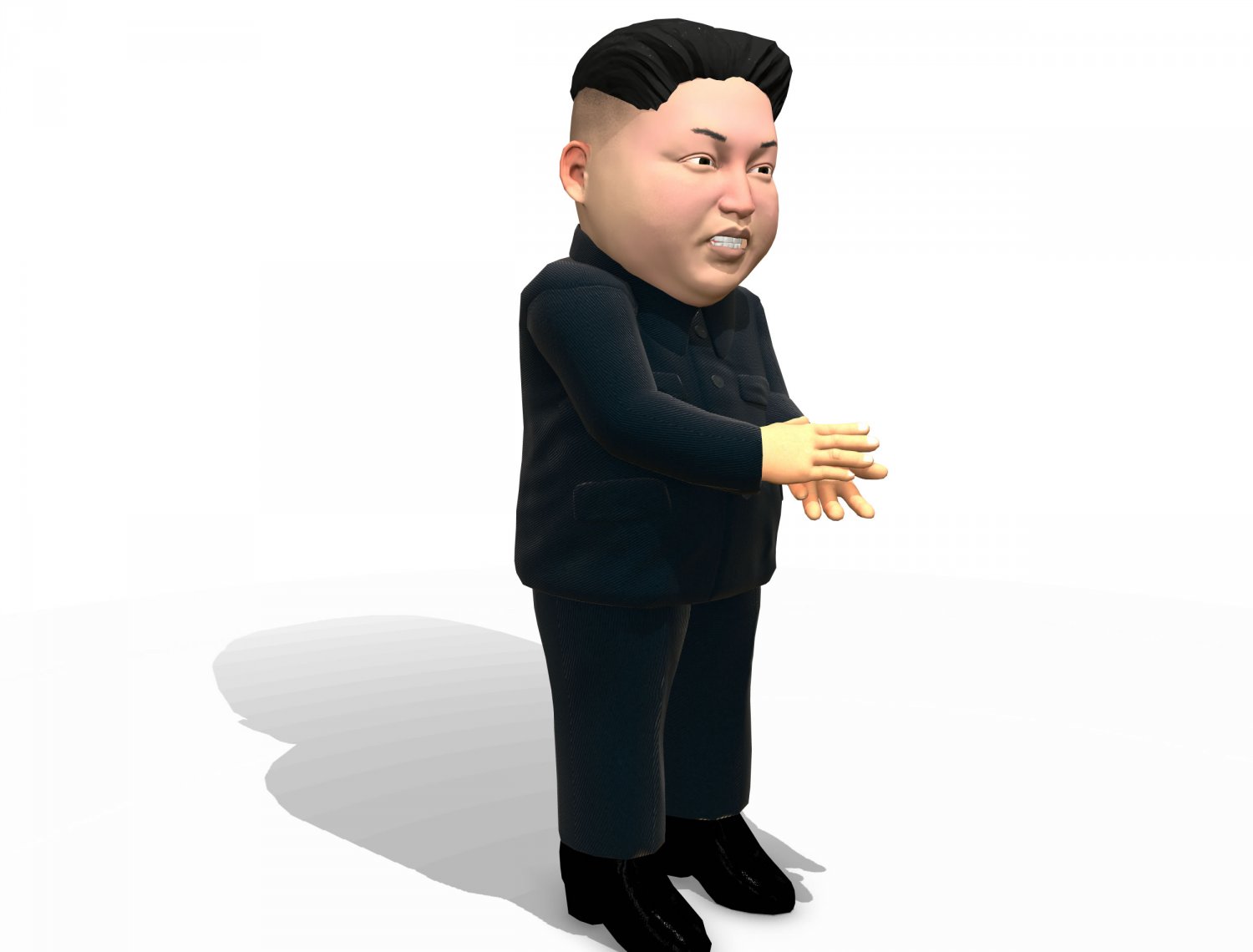 Kim Jong Un Caricature Low Poly Animated 3d Model In Man 3dexport