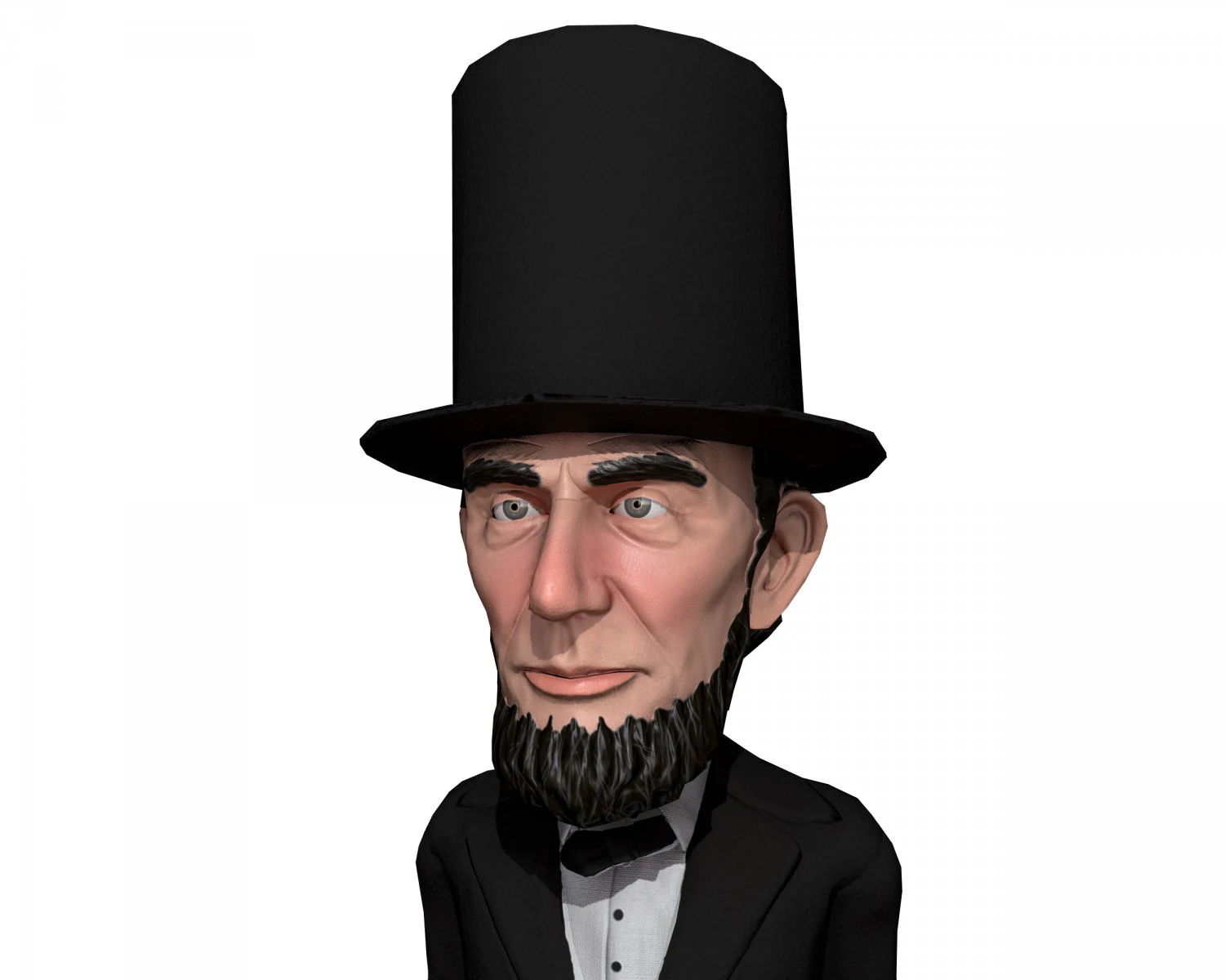 caricature d'Abraham Lincoln Modèle 3D .c4d .max .obj .3ds .fbx .stl .blend 