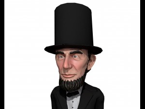 abraham lincoln caricature 3D Model