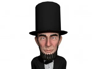 caricature d'Abraham Lincoln Modèle 3D