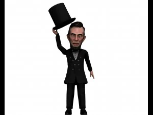 caricature d'Abraham Lincoln Modèle 3D
