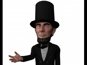 caricature d'Abraham Lincoln Modèle 3D