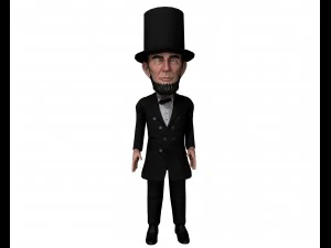 caricature d'Abraham Lincoln Modèle 3D