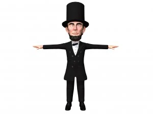 caricature d'Abraham Lincoln Modèle 3D