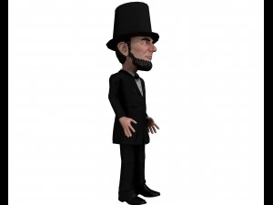 caricature d'Abraham Lincoln Modèle 3D