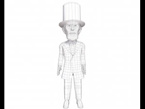 caricature d'Abraham Lincoln Modèle 3D