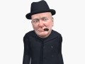 winston churchill caricature Modelo 3D