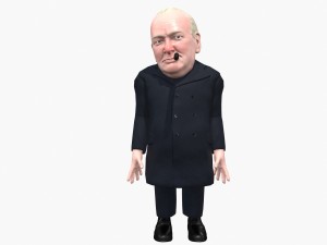 winston churchill caricature Model 3D