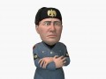 mussolini caricature Modelo 3D