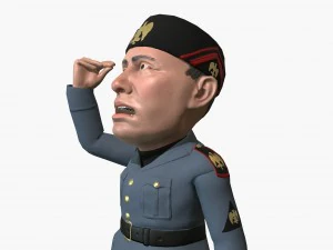 mussolini caricature 3D Model