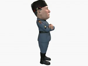 mussolini caricature 3D Model