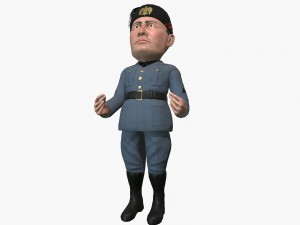 mussolini caricature 3D Модель