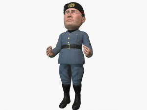 mussolini caricature 3D Model