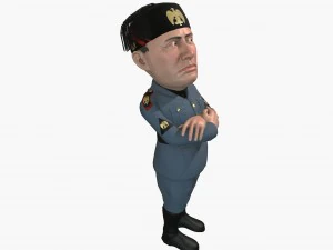 mussolini caricature 3D Model