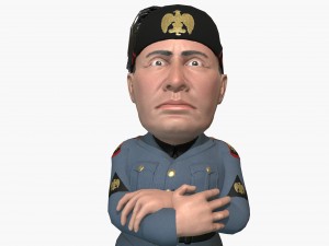 mussolini caricature 3D Модель