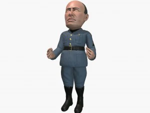 mussolini caricature 3D Model