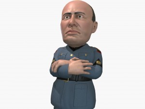 mussolini caricature 3D Модель