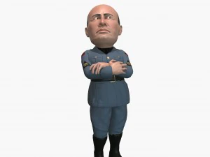 mussolini caricature 3D Model