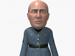 mussolini caricature 3D Модель