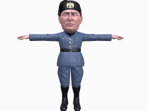mussolini caricature 3D Модель
