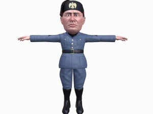 mussolini caricature 3D Model
