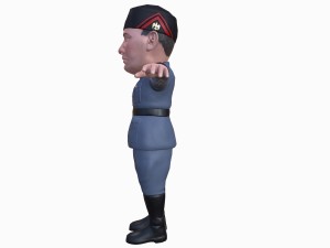 mussolini caricature 3D Модель