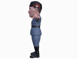 mussolini caricature 3D Model