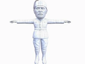 mussolini caricature 3D Model