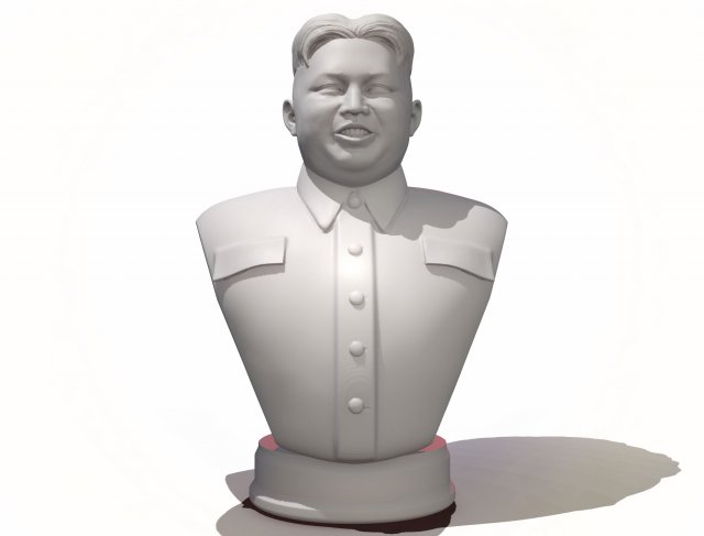 kim yong un 3d printable portrait 3D-Druckmodell .c4d .max .obj .3ds .fbx .stl .blend 