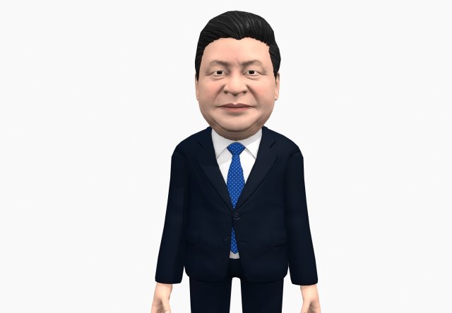 xi jinping caricature Modelo 3D .c4d .max .obj .3ds .fbx .stl .blend 