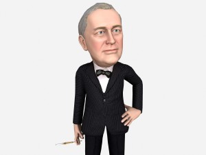 franklin delano roosevelt caricature 3D Модель