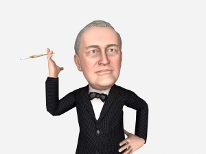 franklin delano roosevelt caricature 3D Модель