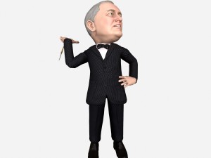 franklin delano roosevelt caricature 3D Модель